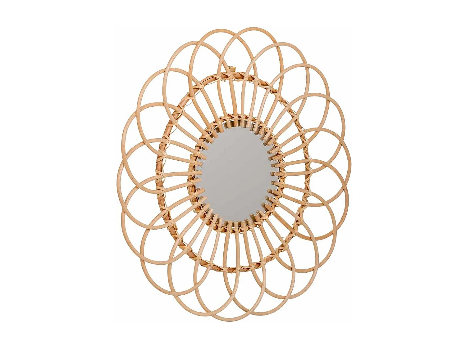 Brauner Bambusspiegel d55/20x02h cm