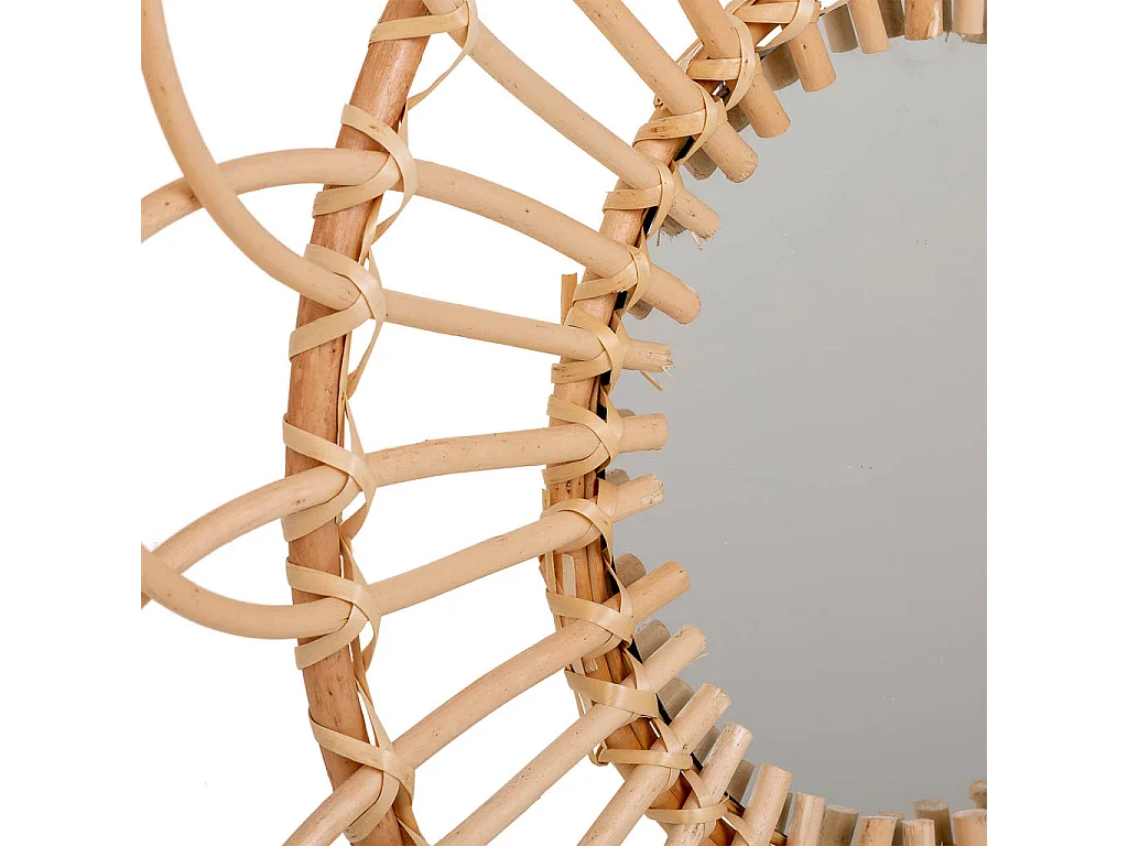 Espelho de bambu marrom d55/20x02