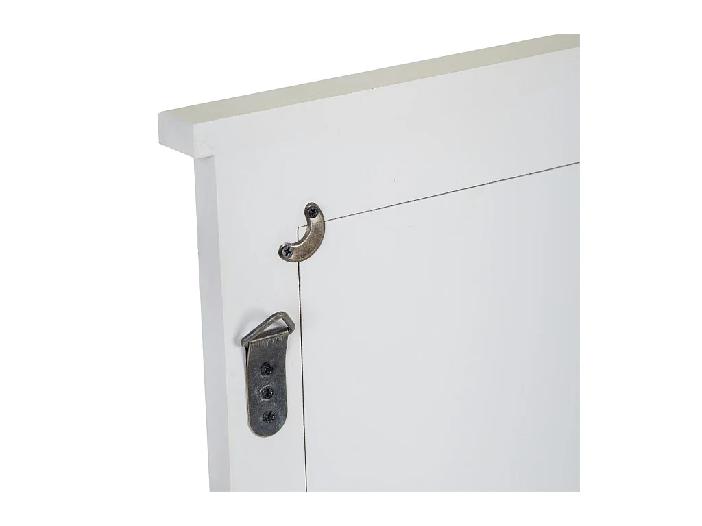 Weißer Wandspiegel aus Holz 50x4x70h cm