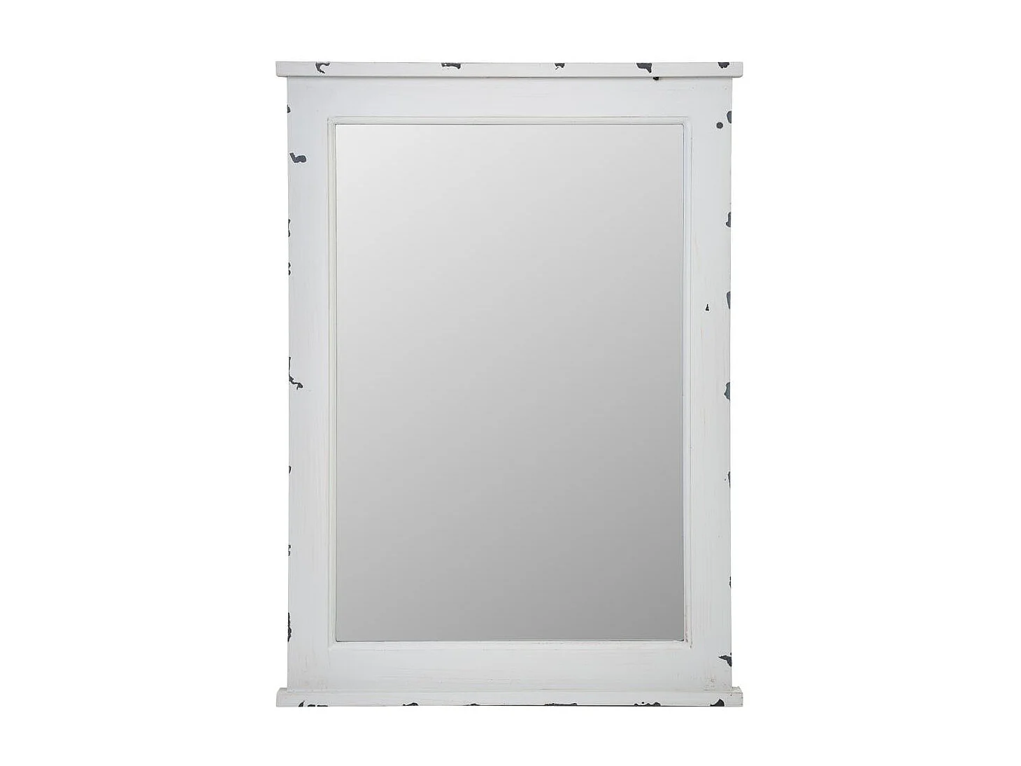 Weißer Wandspiegel aus Holz 50x4x70h cm