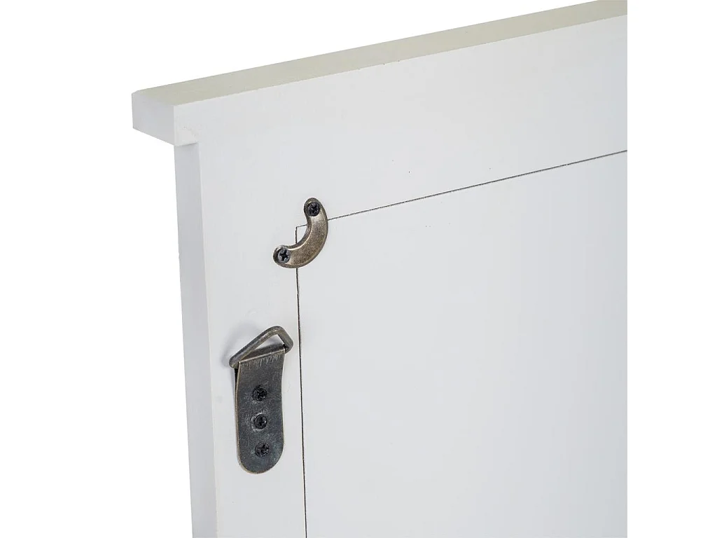 Weißer Wandspiegel aus Holz 50x4x70h cm