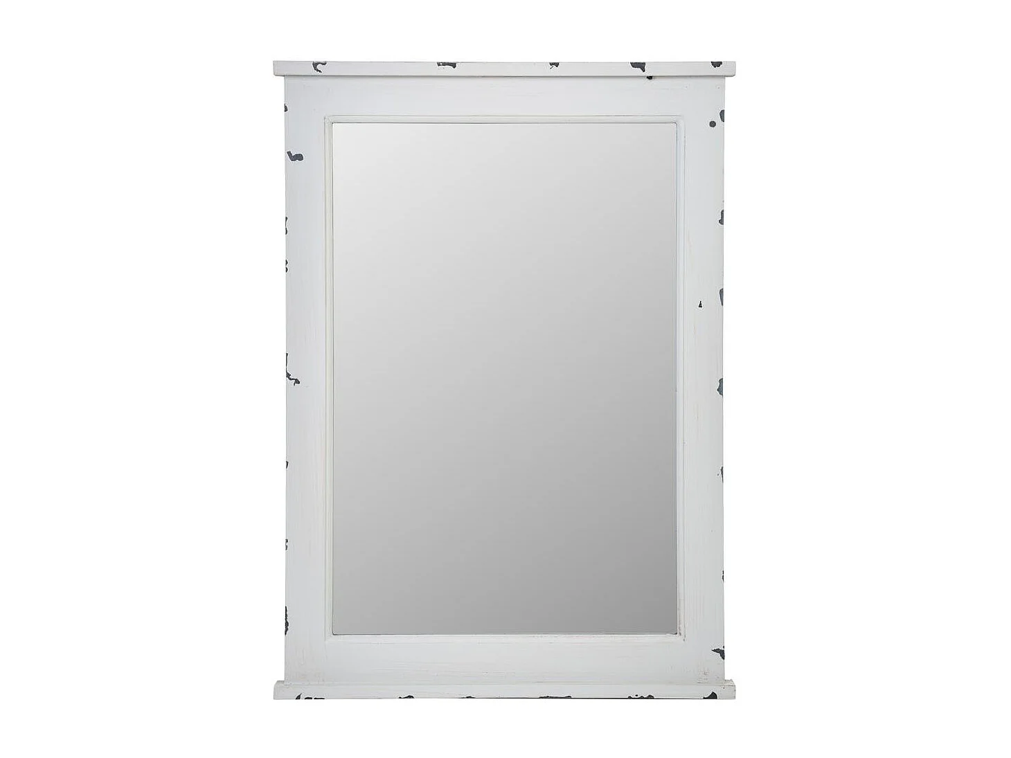 Weißer Wandspiegel aus Holz 50x4x70h cm