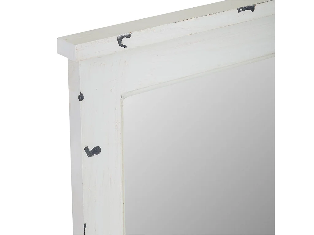 Weißer Wandspiegel aus Holz 50x4x70h cm