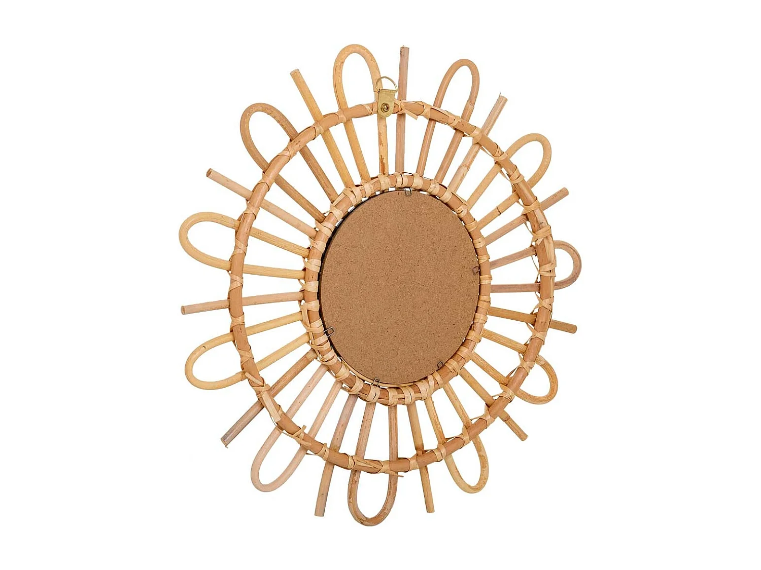 Miroir en bambou marron d38/14.5x02h