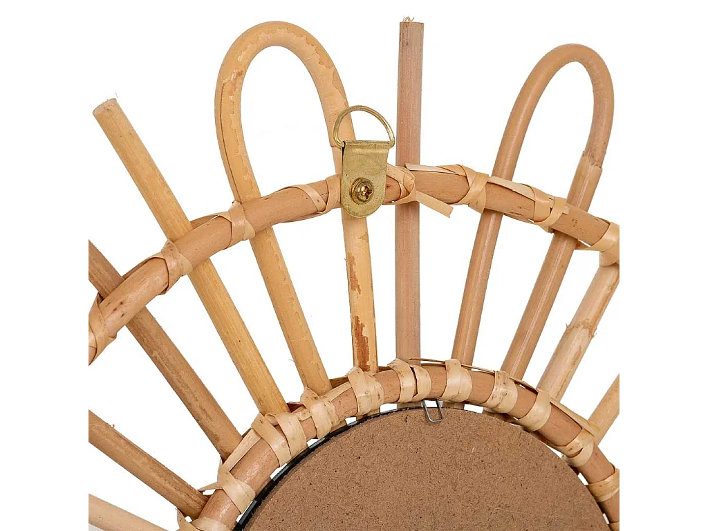 Miroir en bambou marron d38/14.5x02h