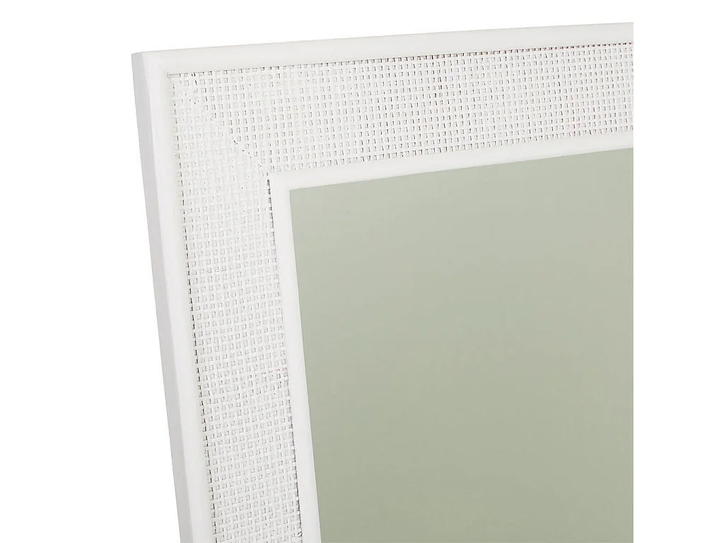 Specchio in legno e rete bianca 70x2,5x100h