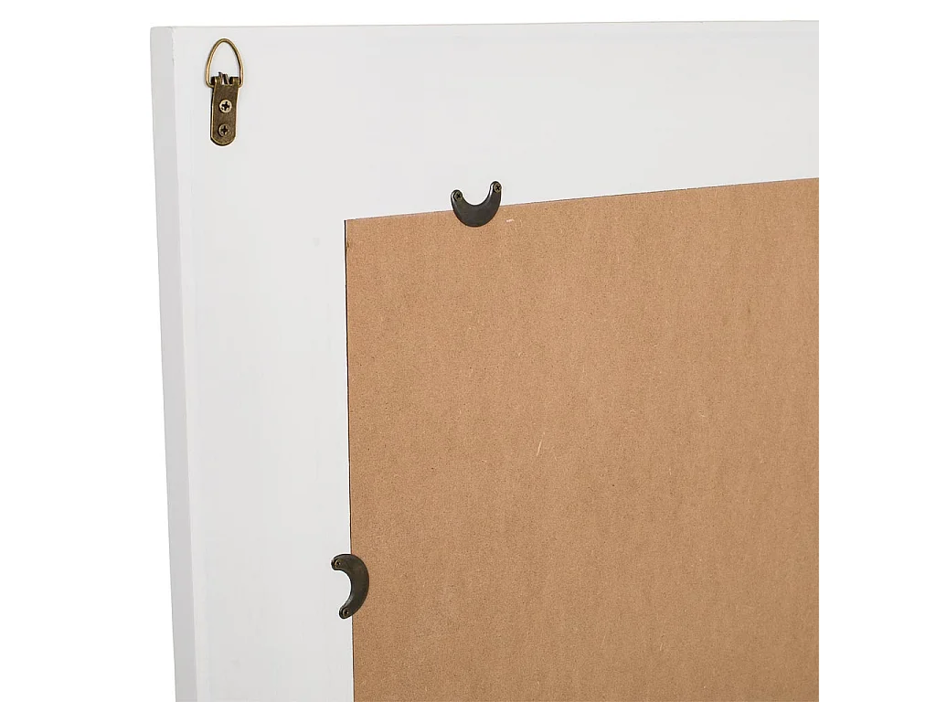 Specchio in legno e rete bianca 70x2,5x100h