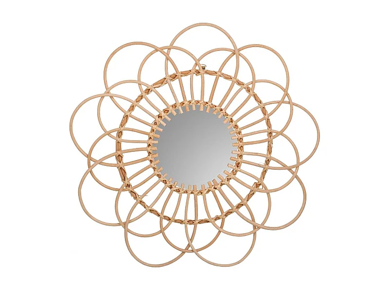 Miroir en bambou marron d59/20x02h
