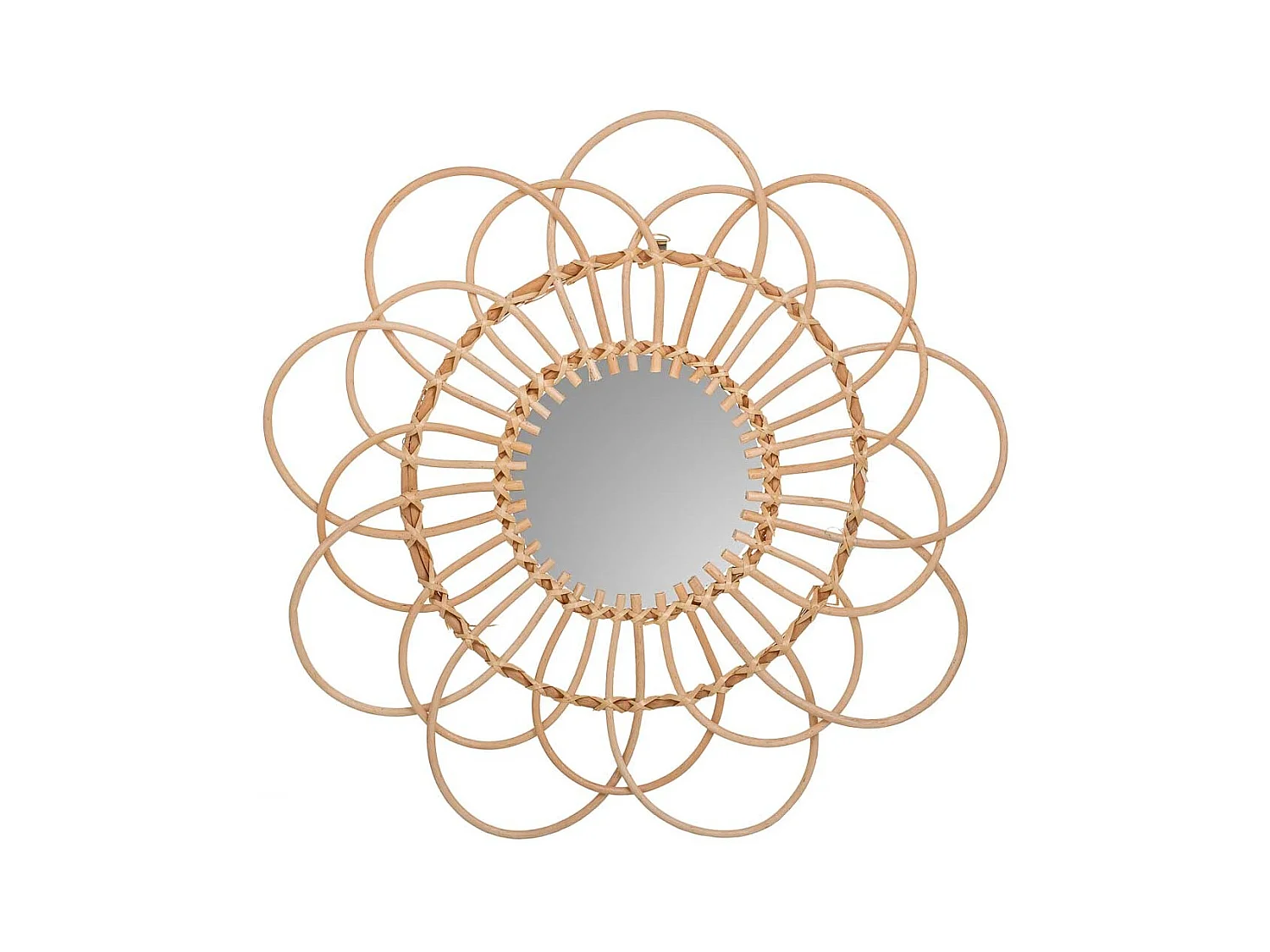 Miroir en bambou marron d59/20x02h
