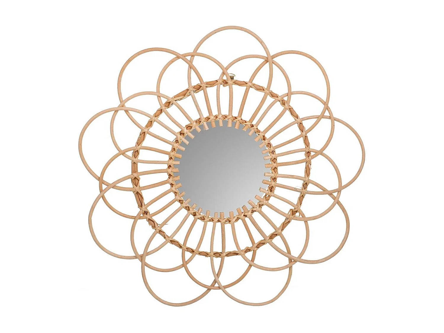 Specchio in bambù marrone d59/20x02h