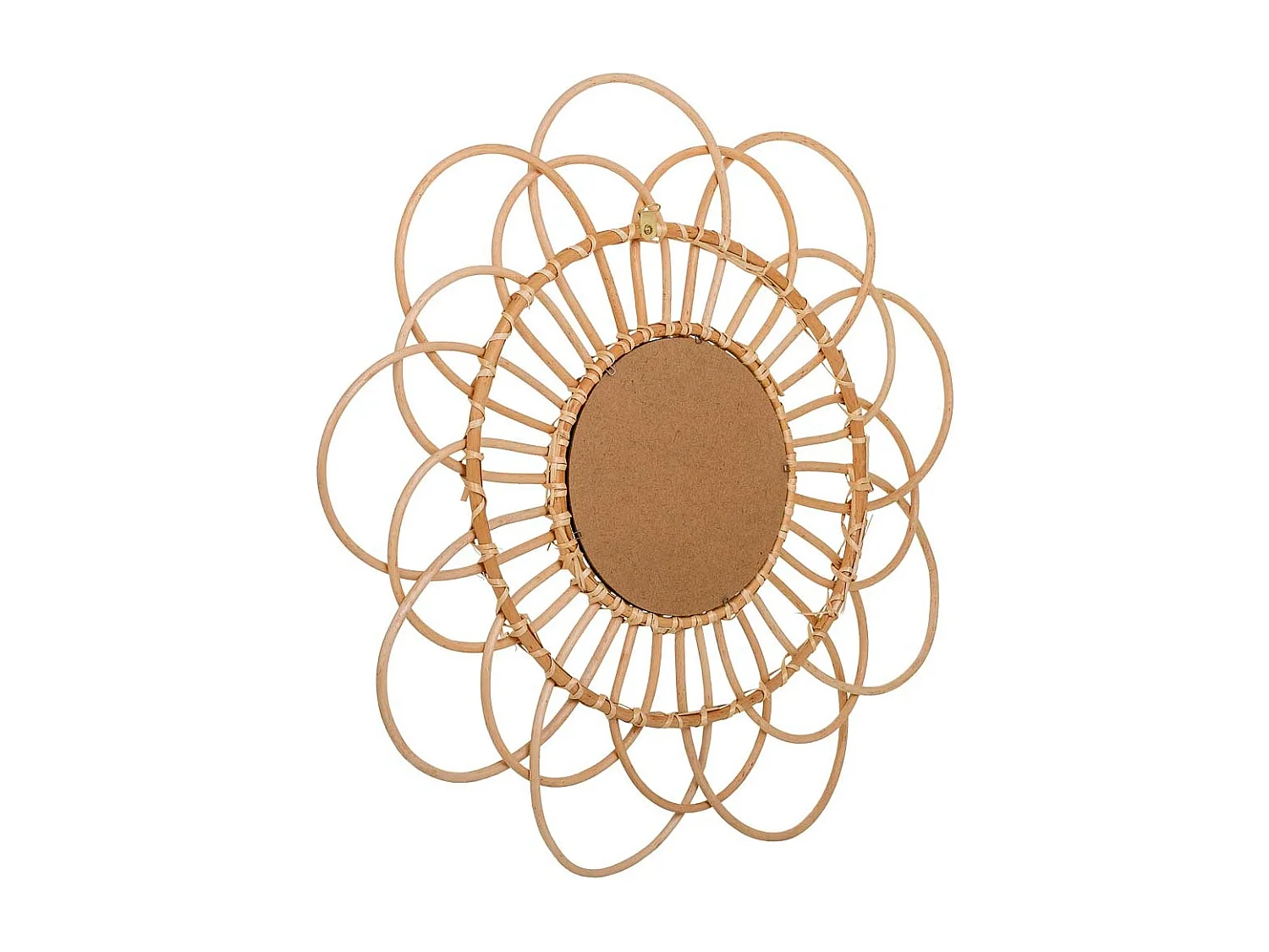 Specchio in bambù marrone d59/20x02h