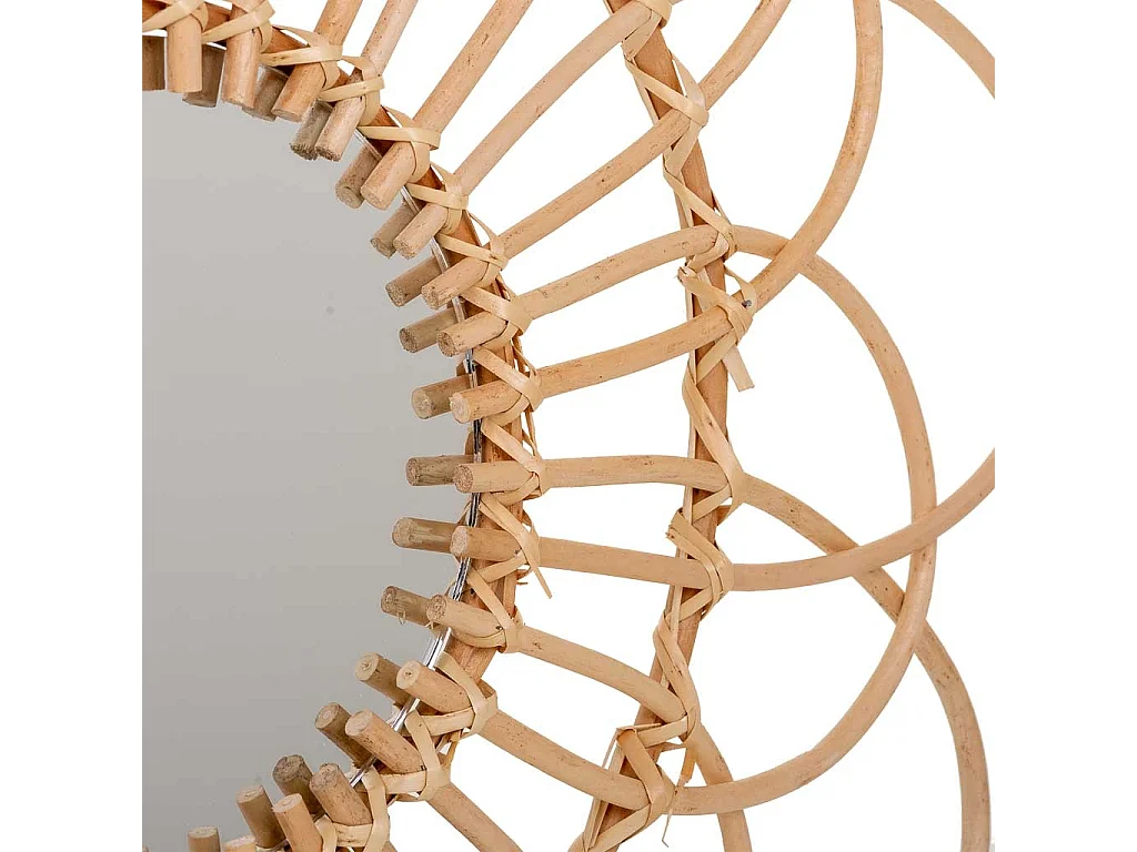 Specchio in bambù marrone d59/20x02h