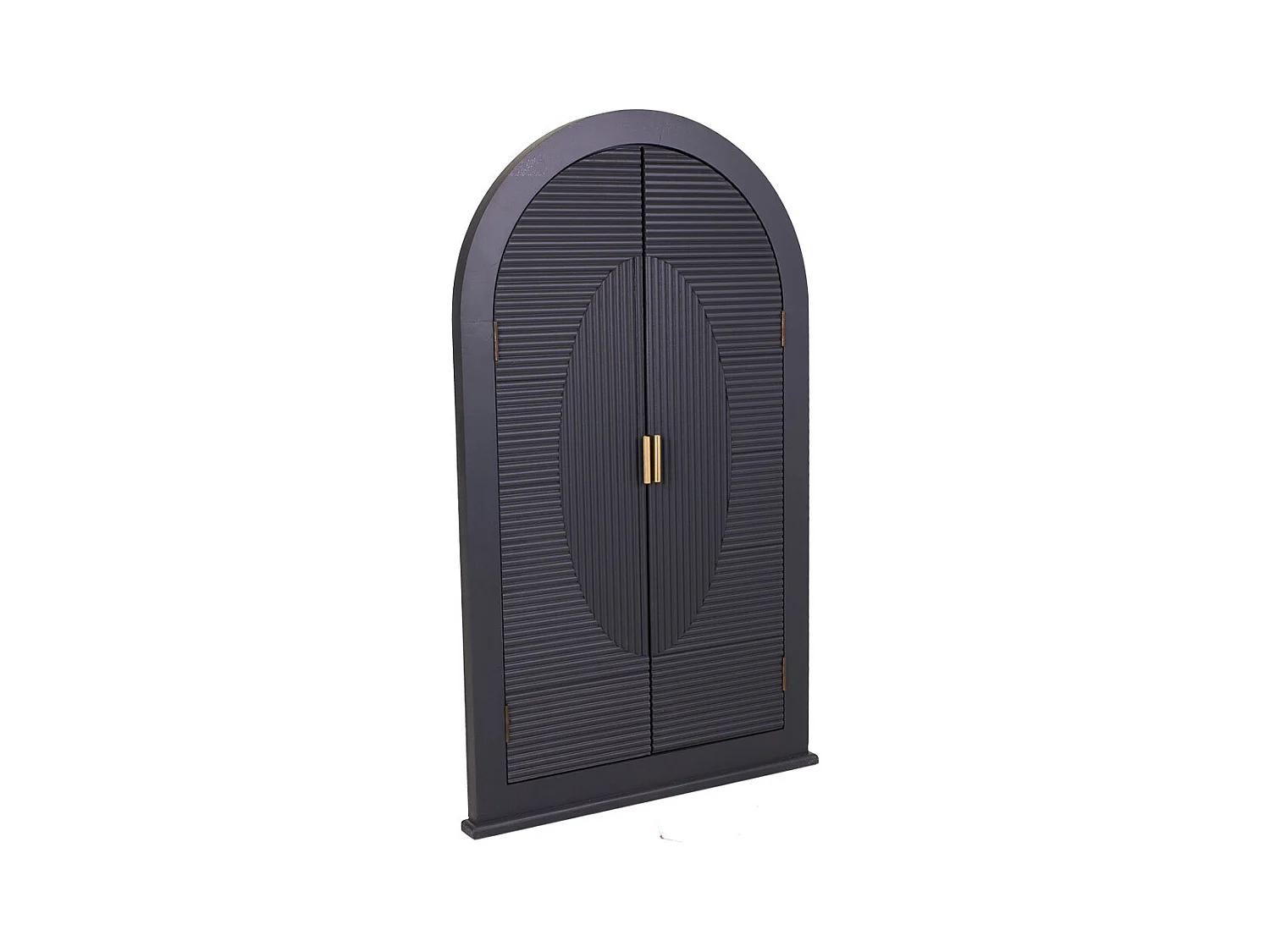 Specchio in legno con ante grigio scuro 62x5x105h