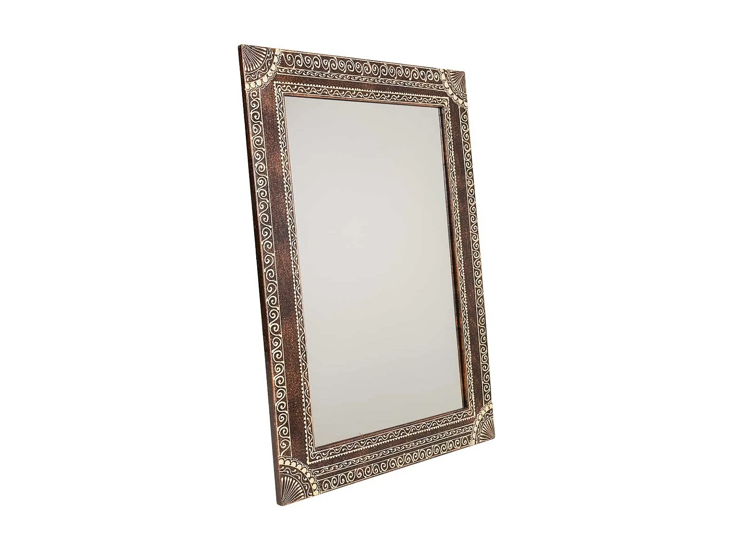 Espejo de madera marrón 42x1x57,5