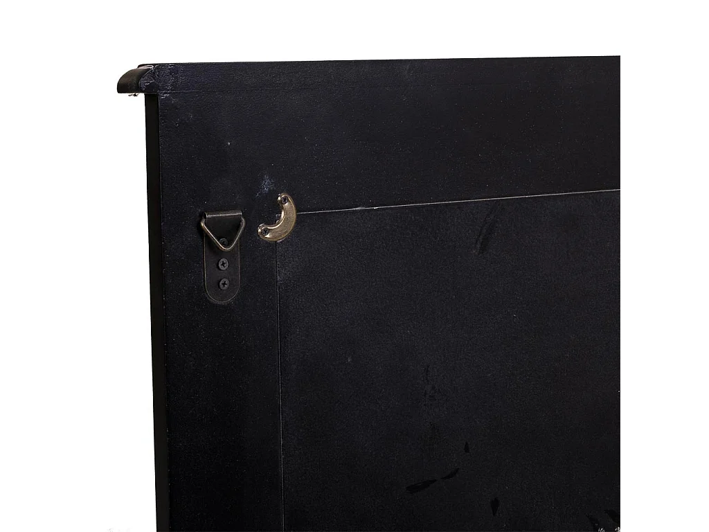 Schwarzer Holzspiegel 70x03x90h cm