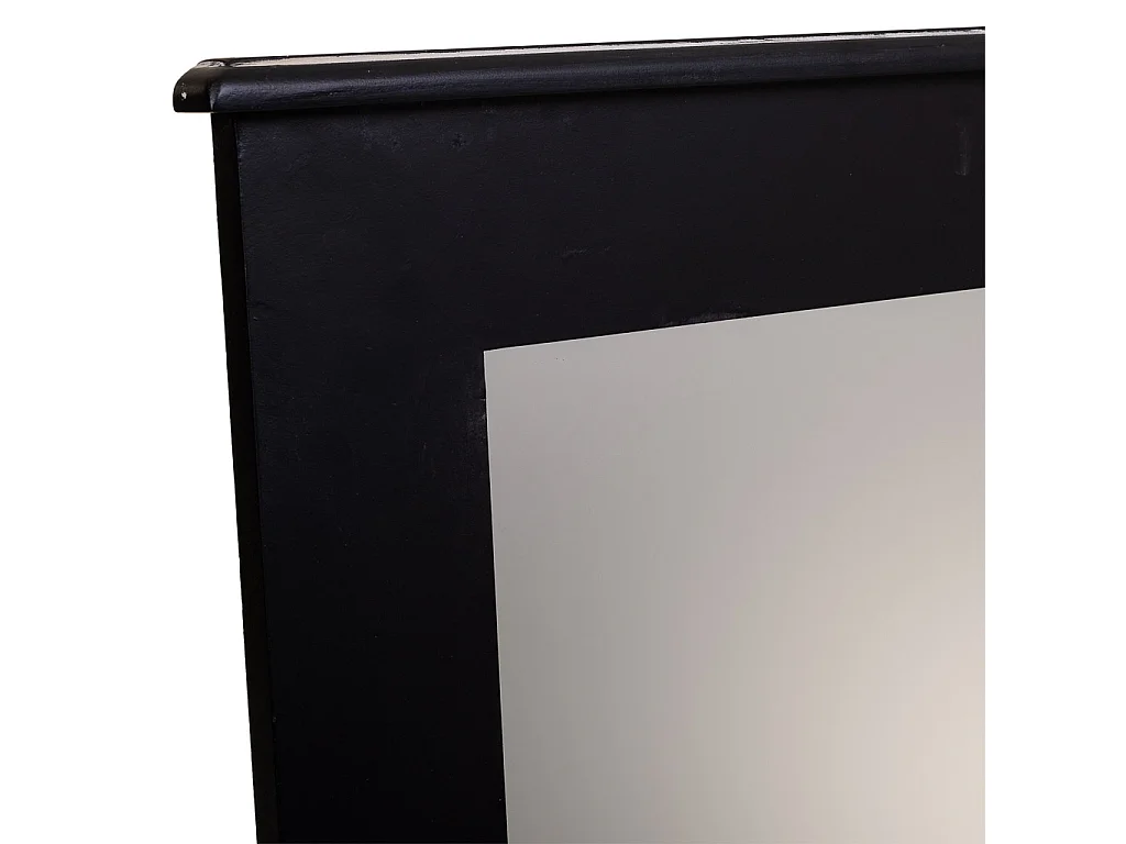 Schwarzer Holzspiegel 70x03x90h cm