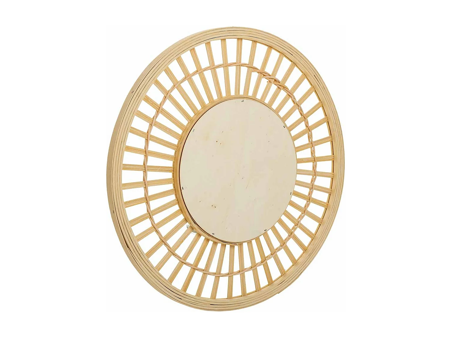 Brauner Bambusspiegel T46,5x2h cm