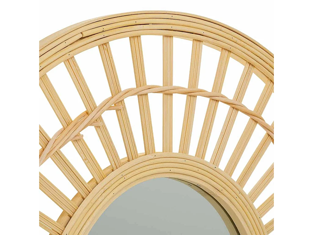 Brauner Bambusspiegel T46,5x2h cm