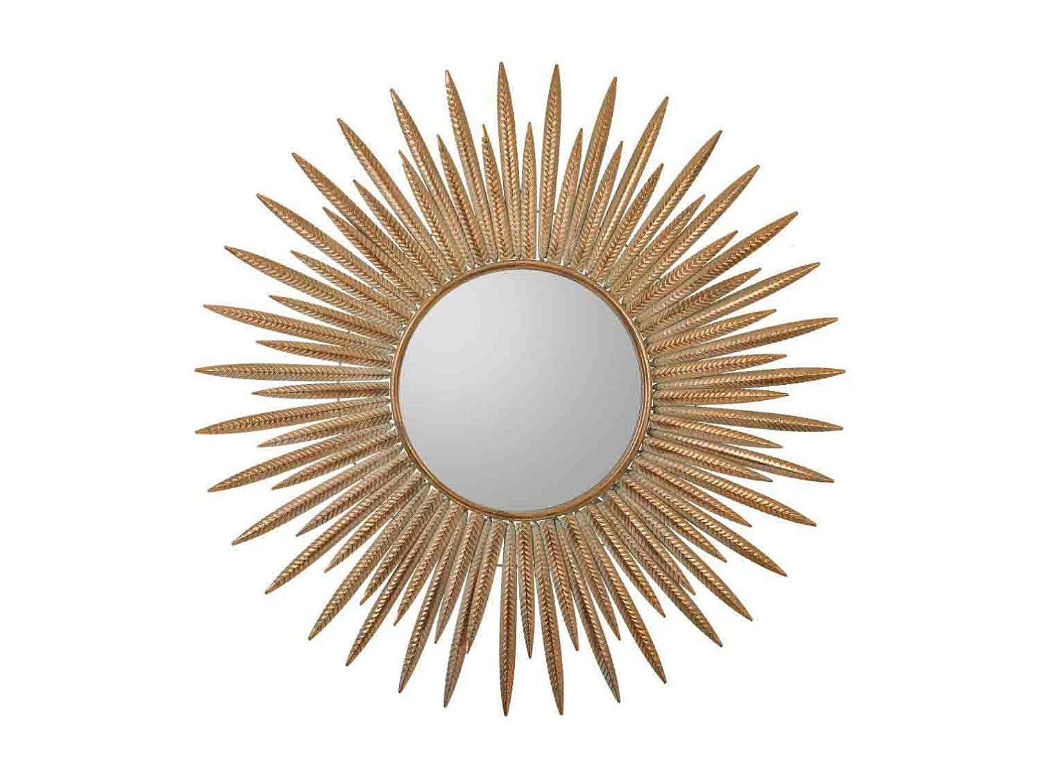 Espelho de metal dourado 92x3x92