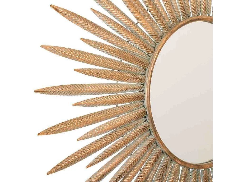 Espelho de metal dourado 92x3x92