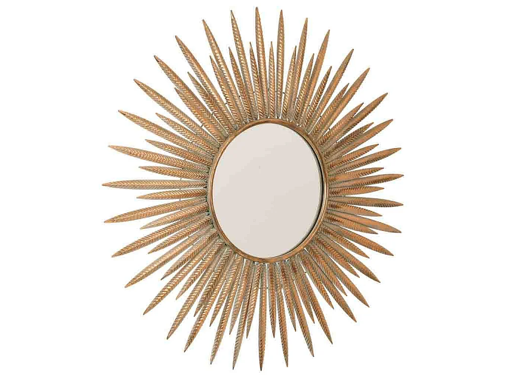Espelho de metal dourado 92x3x92