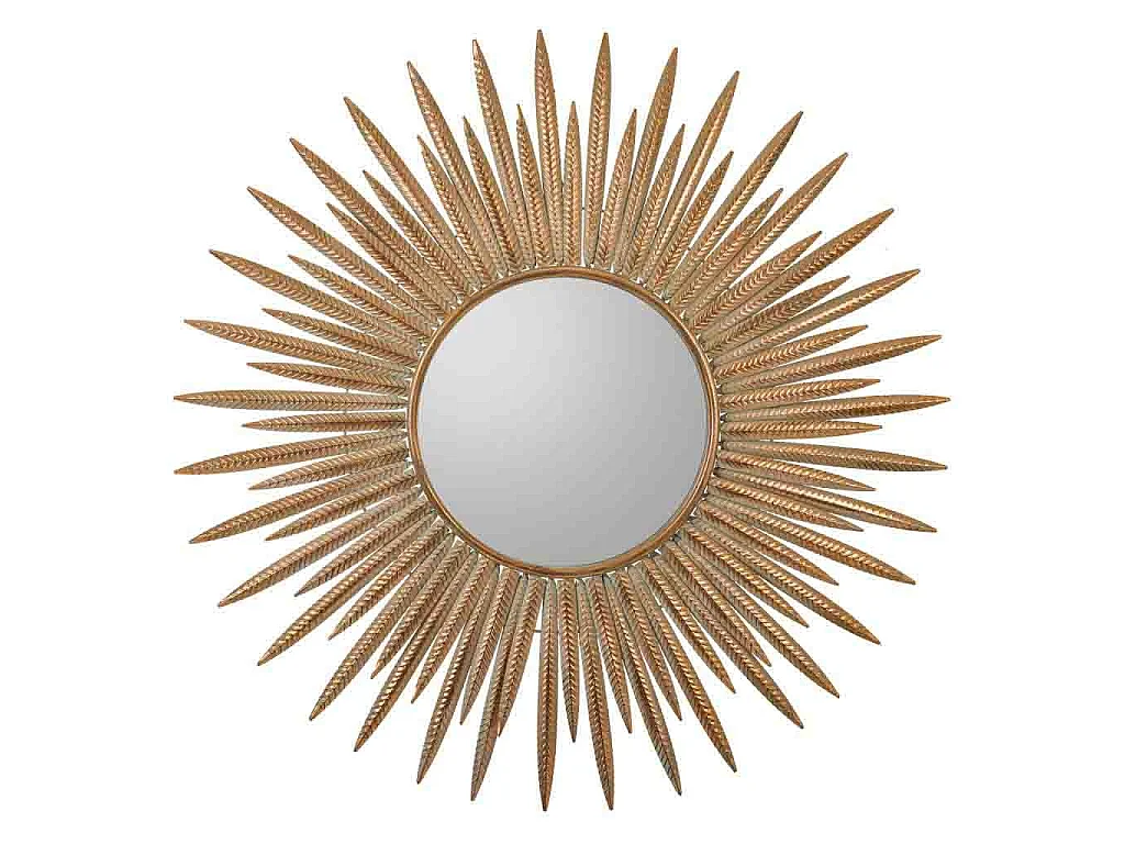 Espelho de metal dourado 92x3x92