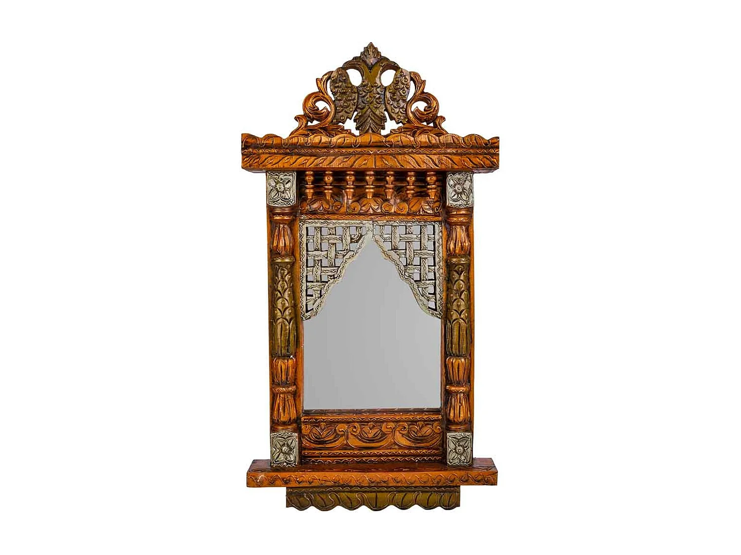 Espelho de madeira 31x71x7