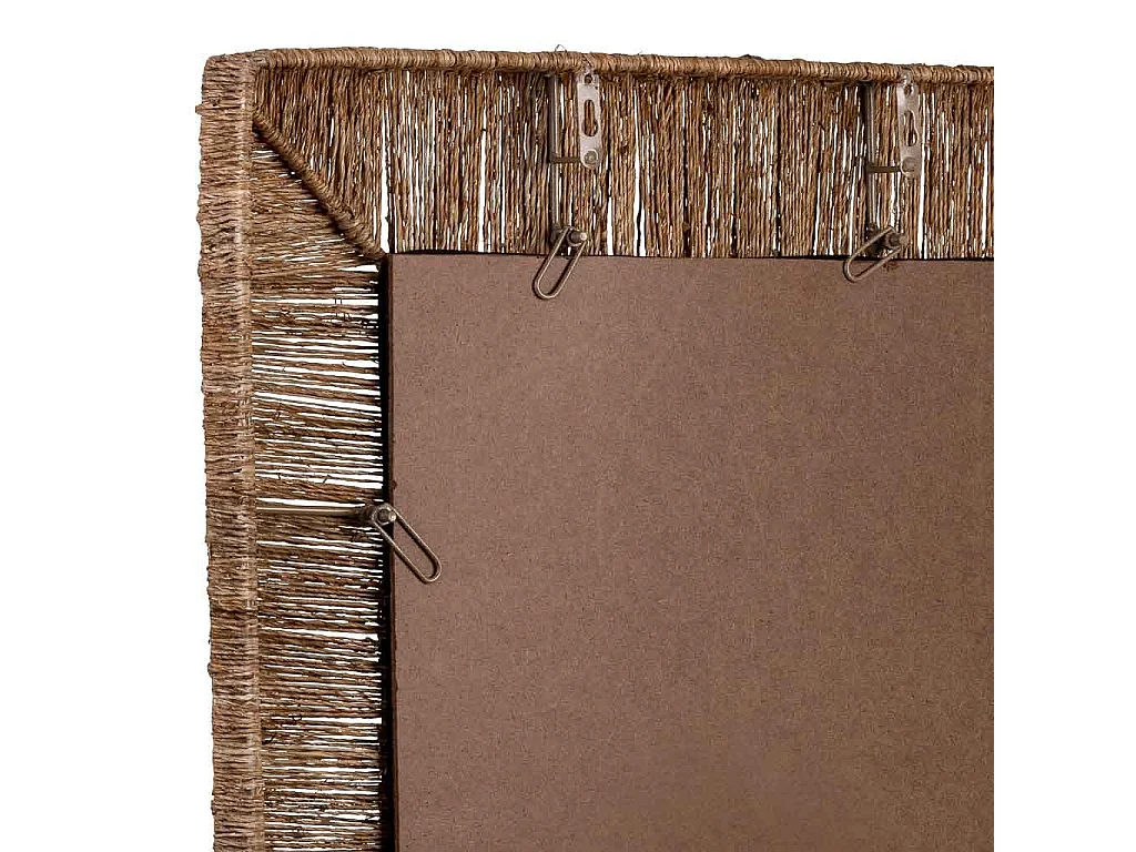 Miroir rectangulaire en jute marron 91x61x03h