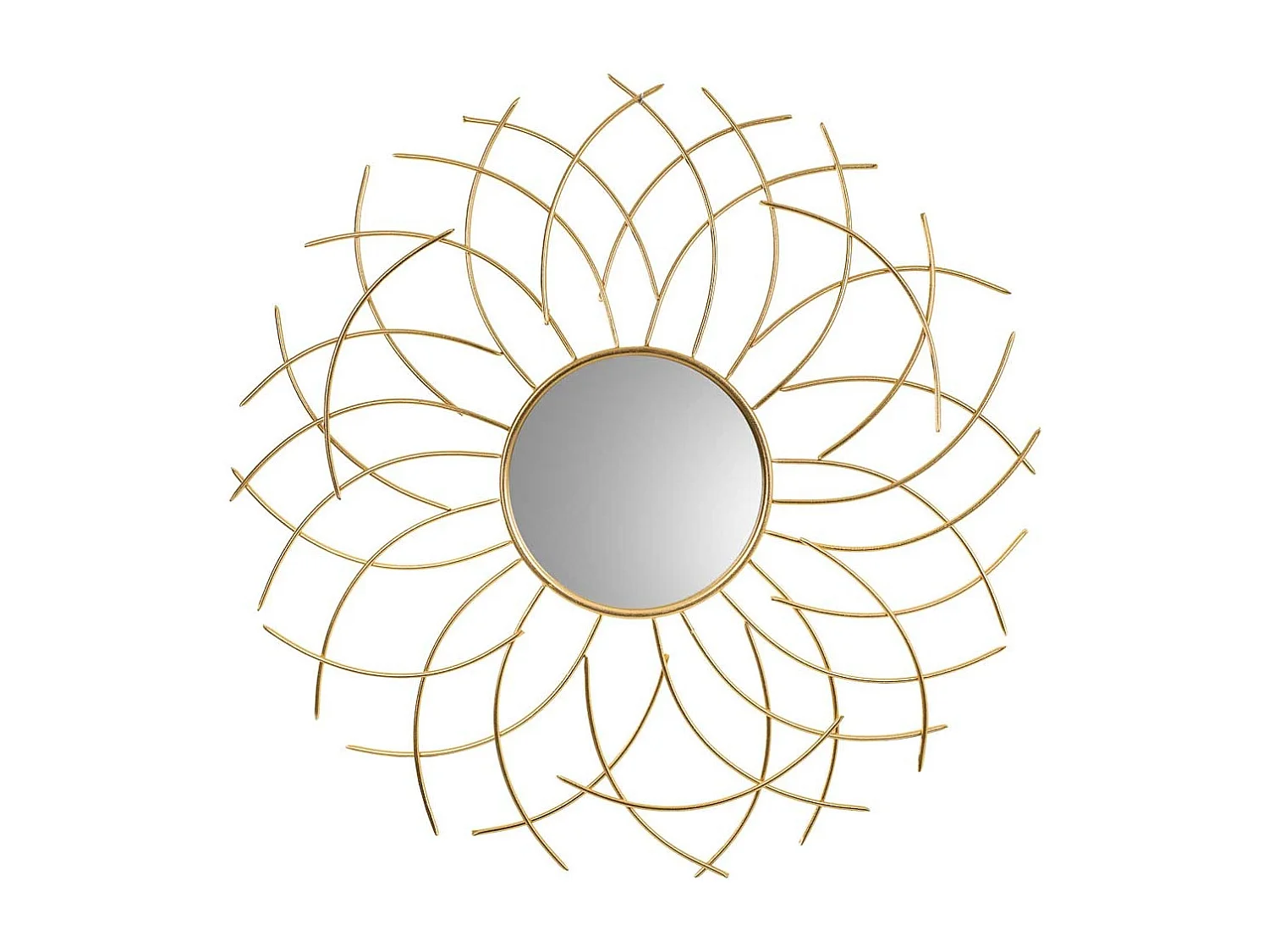 Espelho metálico dourado 89x3,5x89