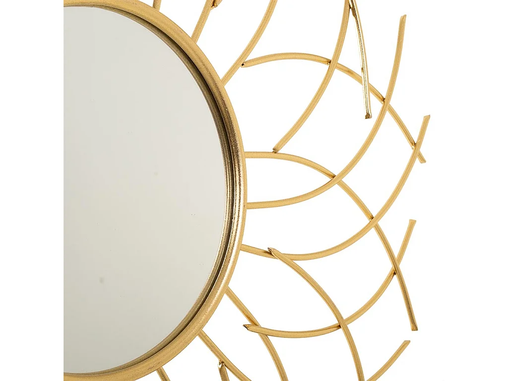 Espelho metálico dourado 89x3,5x89