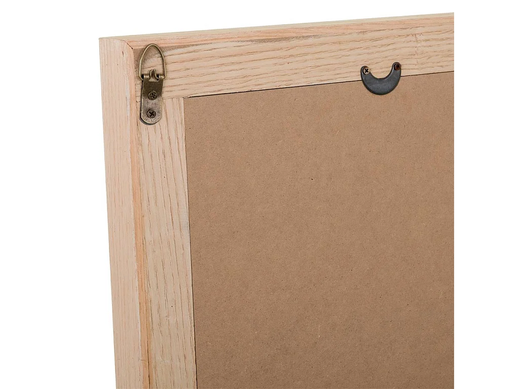 Spiegel mit Holz und braunem Netz 73,5x5x118h cm