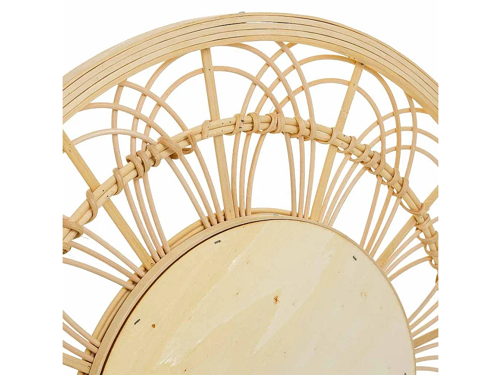 Brauner Spiegel aus Rattan und Bambus, T55,5 x 2 H cm