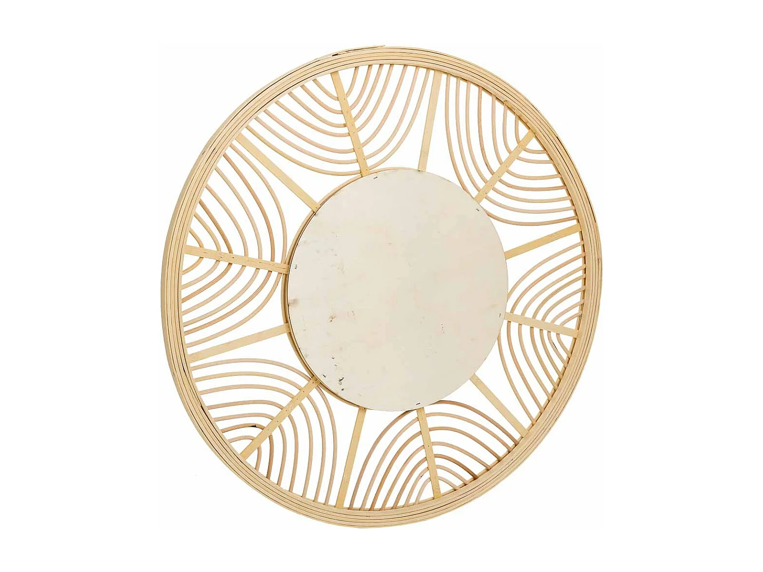 Specchio in rattan e bambù marrone d55,5x2h