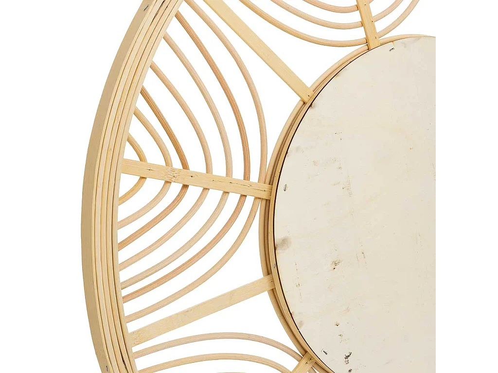 Specchio in rattan e bambù marrone d55,5x2h