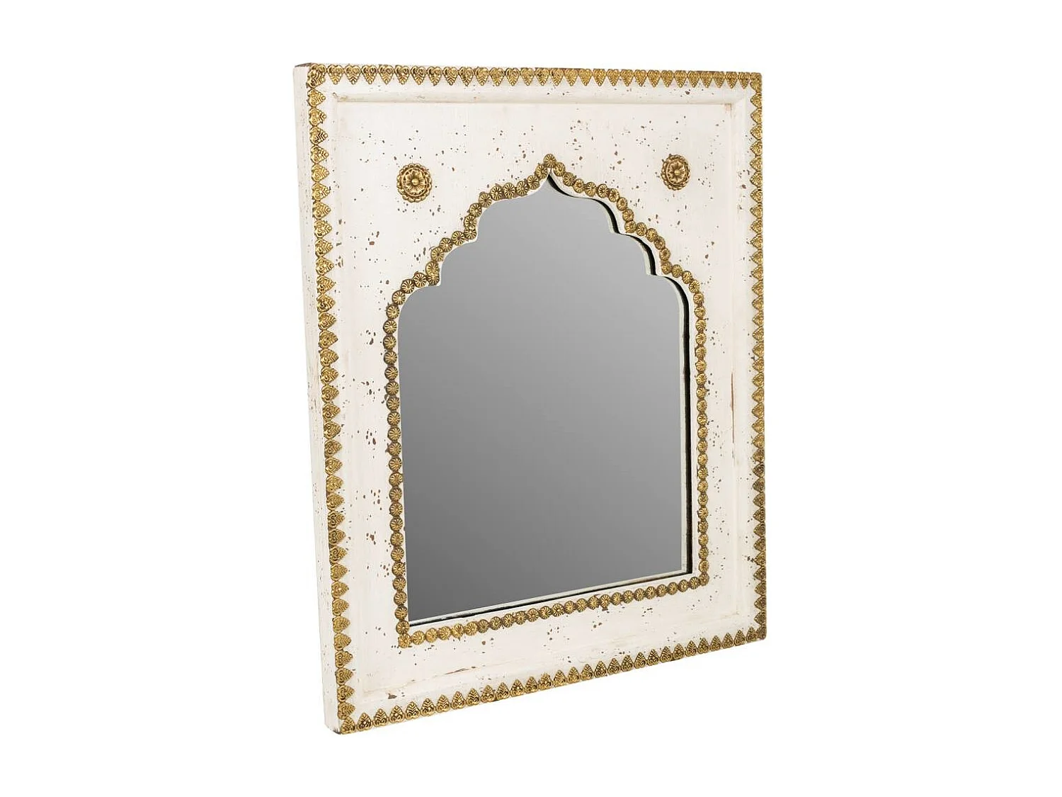 Espelho de madeira branco 40x2x51