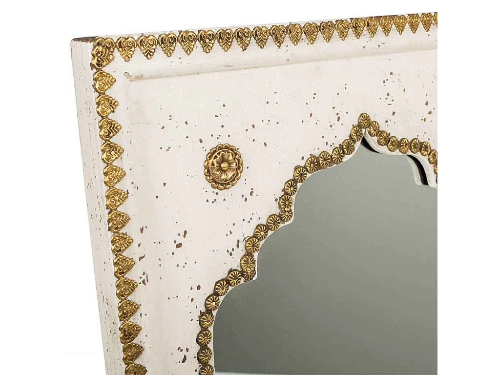 Espelho de madeira branco 40x2x51