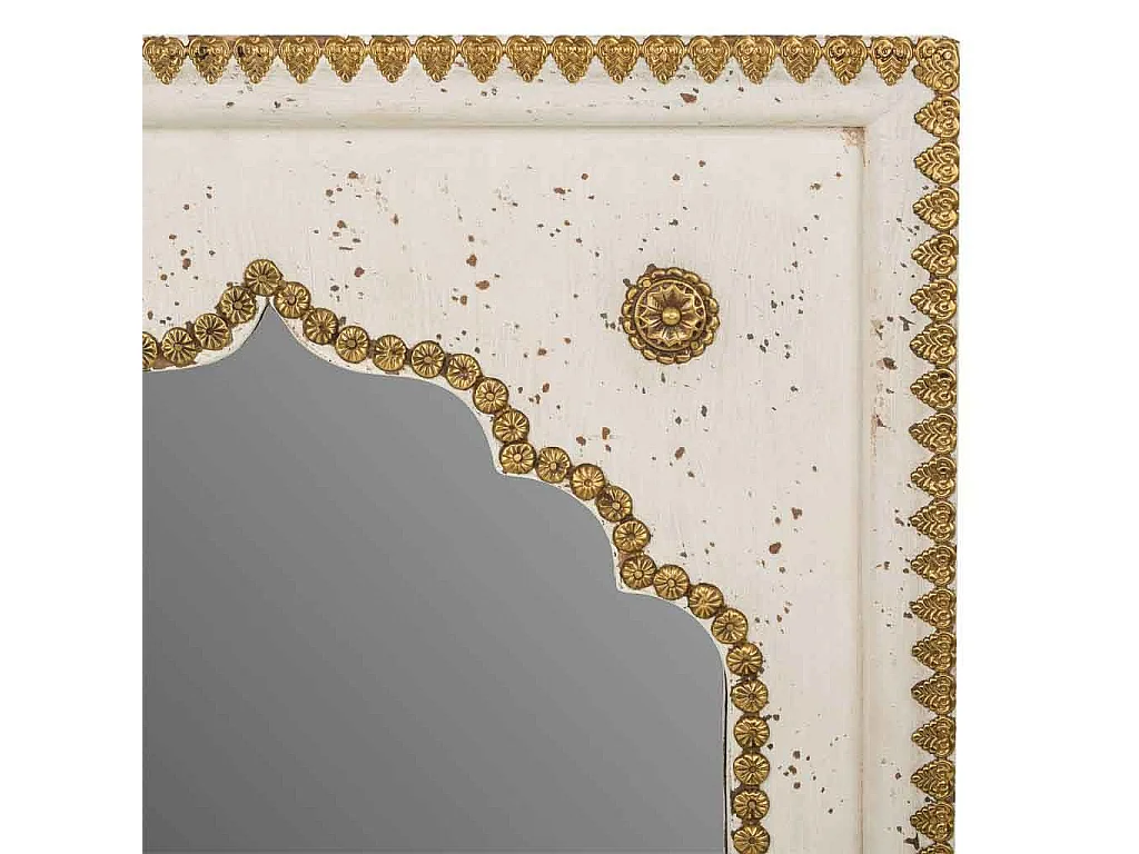 Espelho de madeira branco 40x2x51