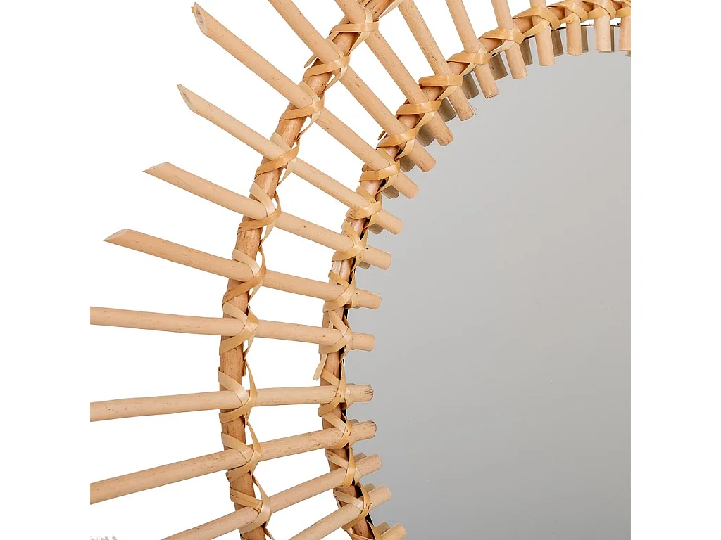 Specchio in bambù marrone d80/35x02h
