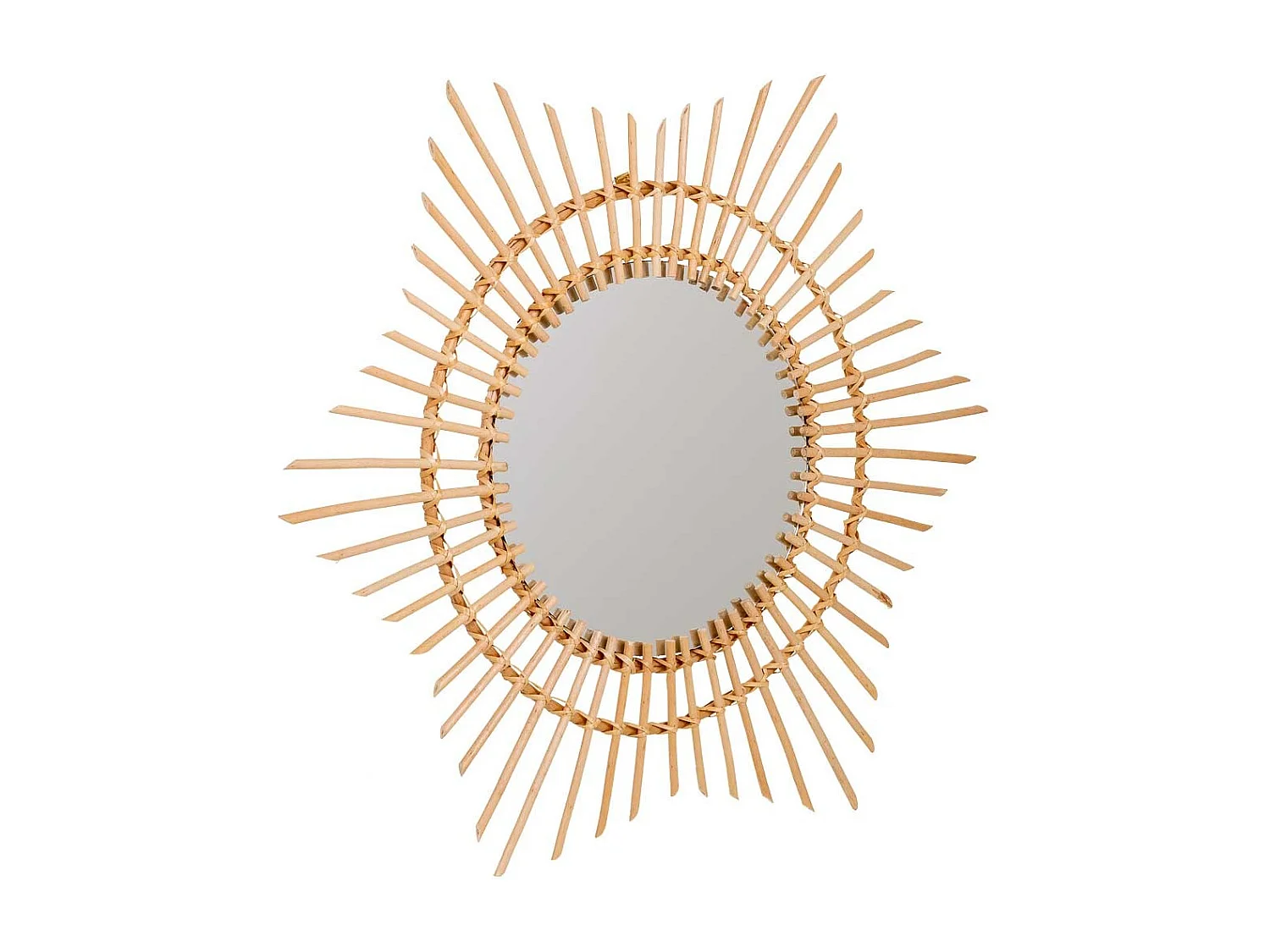 Miroir en bambou marron d80/35x02h