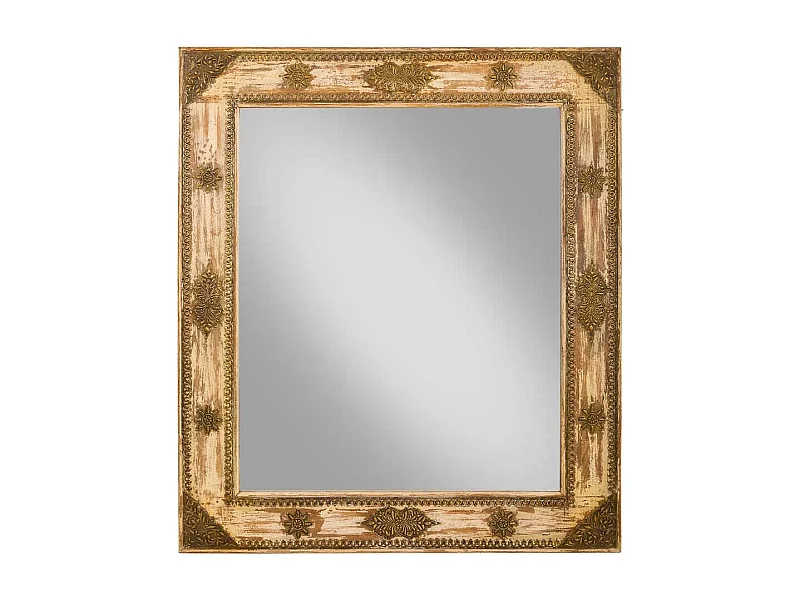 Espelho de madeira marrom 109x3x125