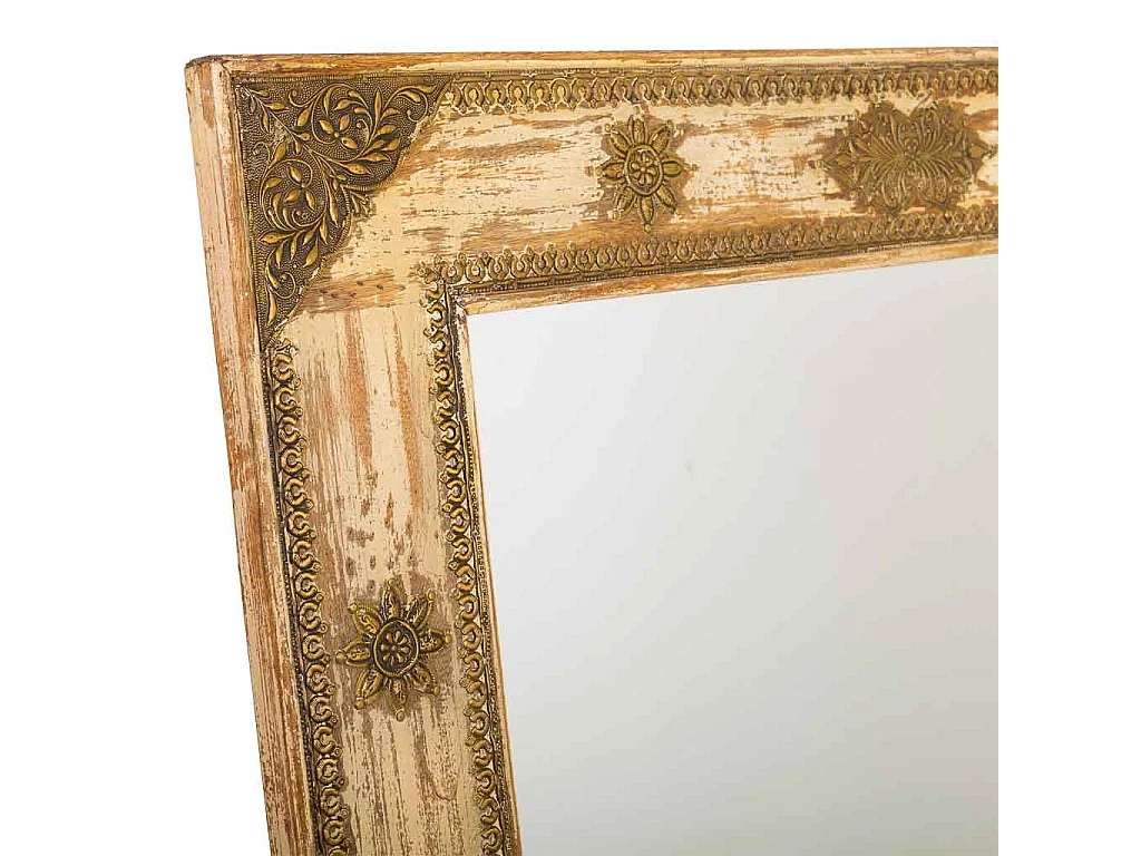 Brauner Holzspiegel 109x3x125h cm