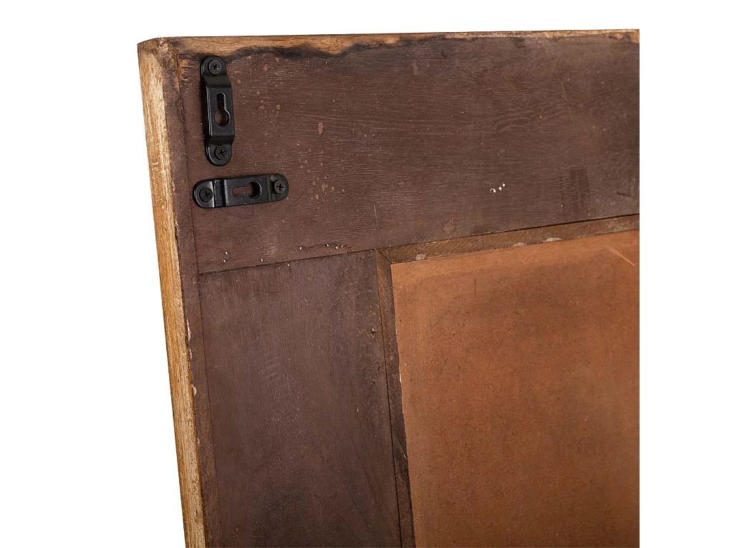 Brauner Holzspiegel 109x3x125h cm