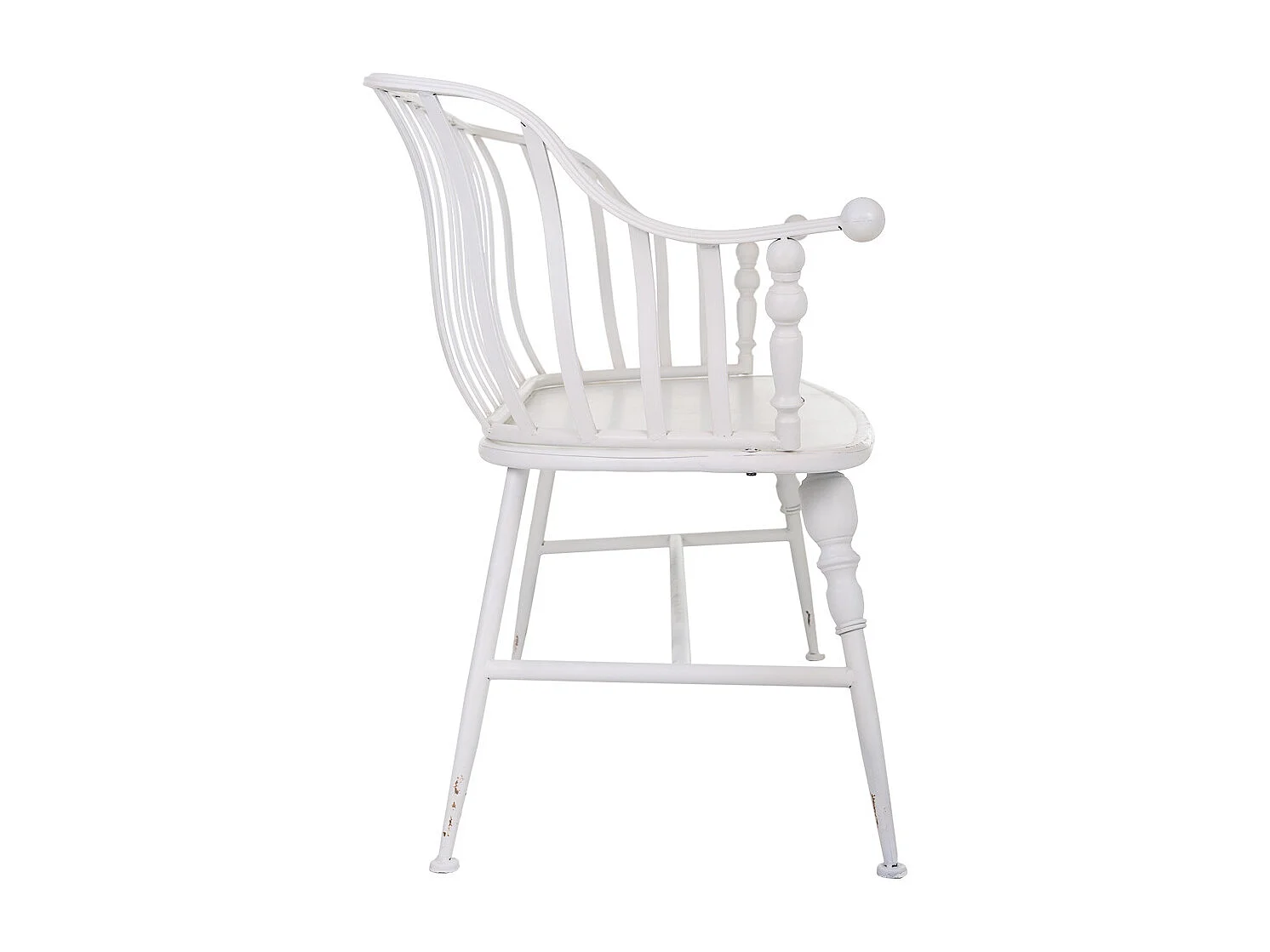 Banc en métal blanc 128x53x86h