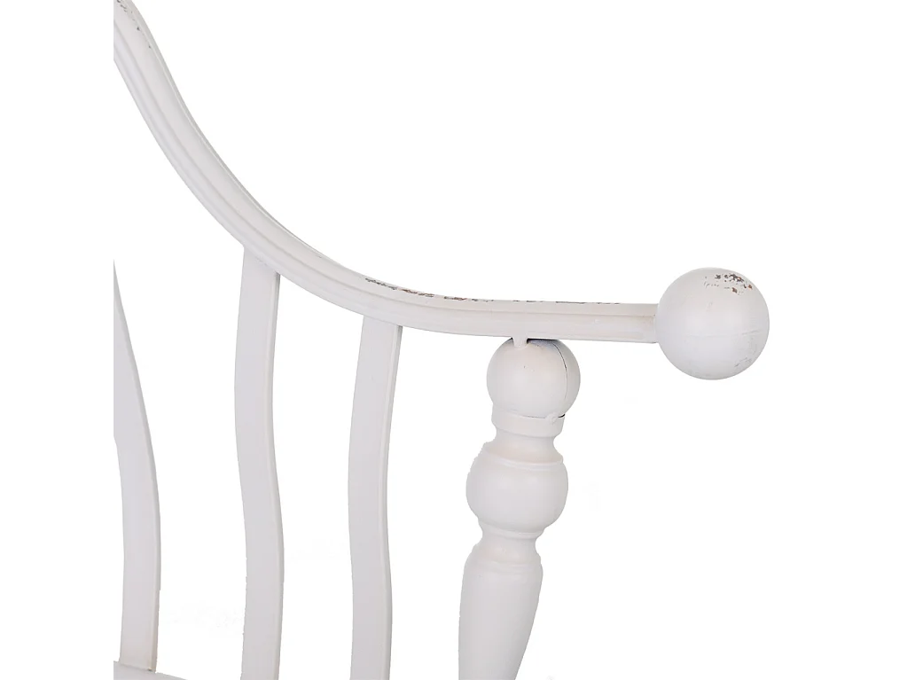 Banc en métal blanc 128x53x86h