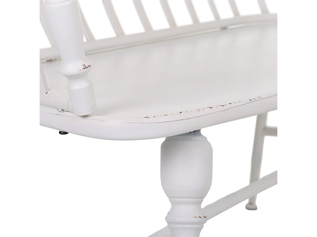 Banc en métal blanc 128x53x86h