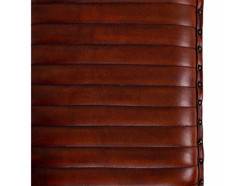 Banc en cuir marron 125x51x38h