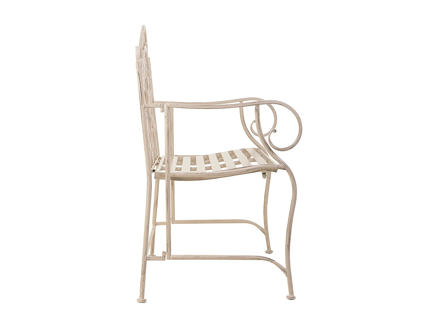 Banco de ferro forjado branco 110x50x88