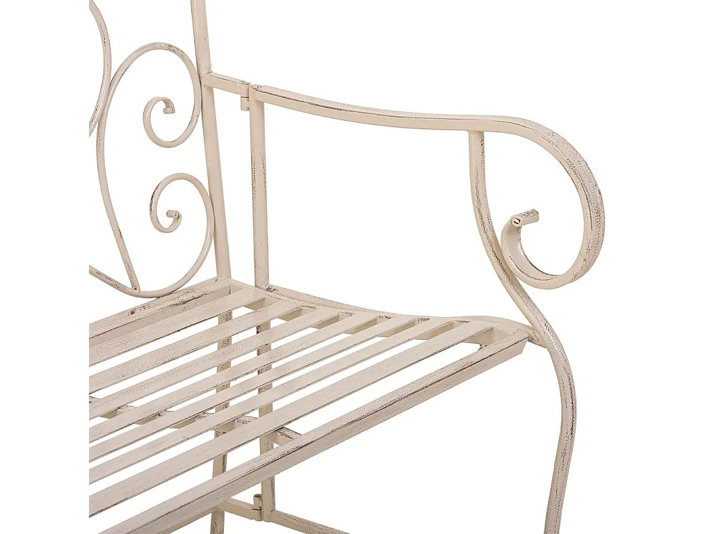 Banco de ferro forjado branco 110x50x88