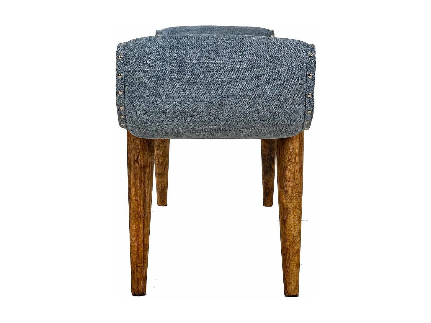 Sgabello in pelle blu 125x51x38h