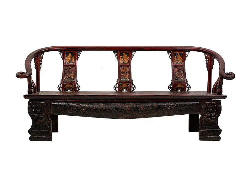 Braune Holzbank 210x64x95h cm